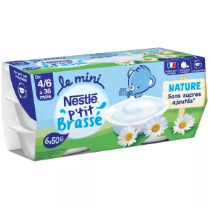 P'tit brassé nature sans sucres ajoutés 6x50g - NESTLE