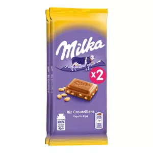 ライスクリスピーチョコレートバー 2x100g - MILKA