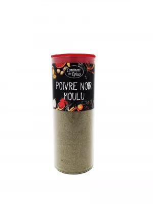 Poivre Noir Moulu 160g Pot - CONTINENT DES EPICES