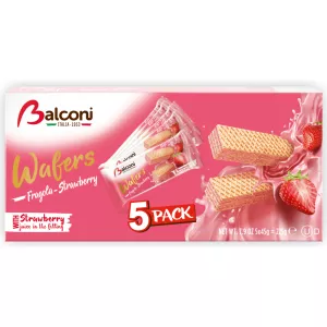 Gaufrettes Fraises  5 X 45g - BALCONI