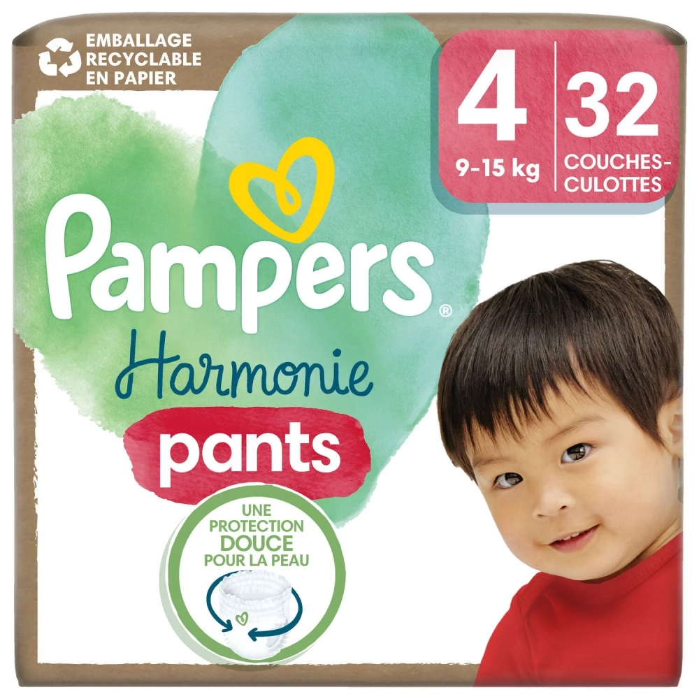 Couches Harmonie Pants T4 (9-15 Kg) X32 - PAMPERS